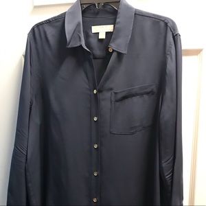 Michael Kors silk navy dress blouse